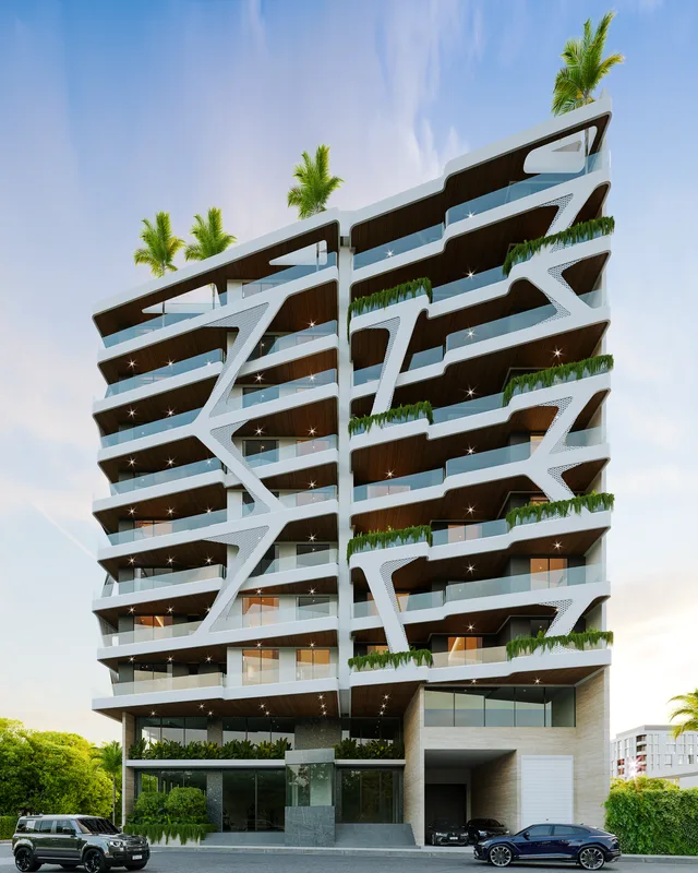 Façade de la Résidence Prestigia 2 baignée de lumière